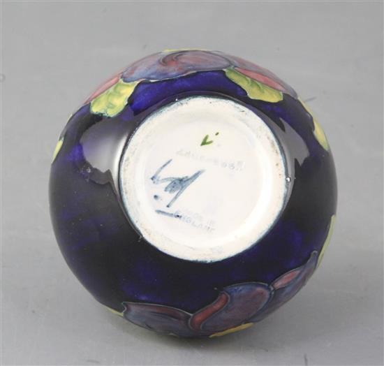 A Moorcroft Anemone vase, H 8cm